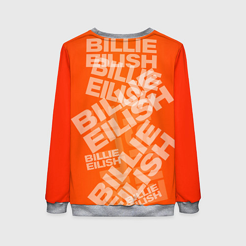 Женский свитшот Billie Eilish: Orange Mood / 3D-Меланж – фото 2