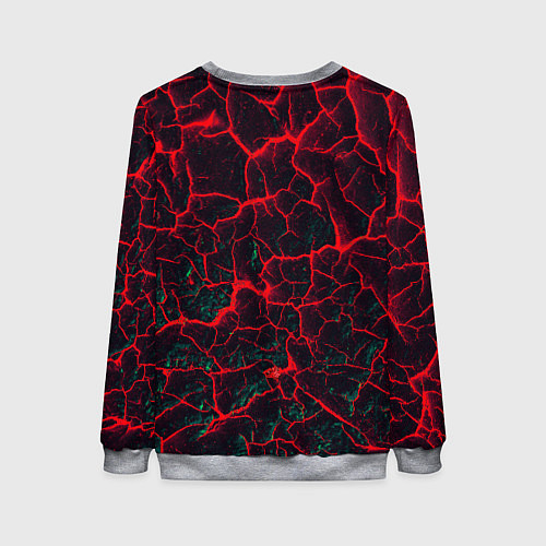 Женский свитшот Молнии красные абстрактные / 3D-Меланж – фото 2