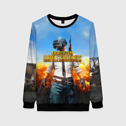 Свитшот женский PUBG, цвет: 3D-черный