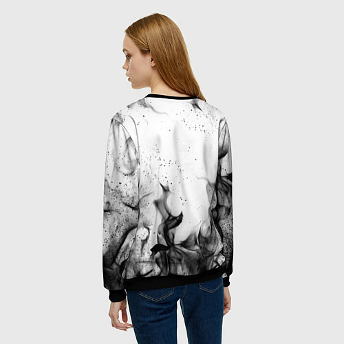 Женский свитшот ЧЁРНЫЙ КЛЕВЕР / 3D-Черный – фото 4