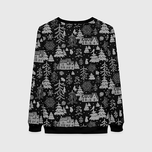 Женский свитшот Плохой Санта с конфетой / 3D-Черный – фото 2