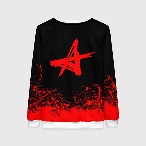 Женский свитшот АлисА на спине / 3D-Белый – фото 2