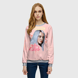 Свитшот женский Billie Eilish, цвет: 3D-меланж — фото 2