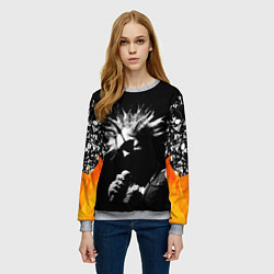 Свитшот женский Король и Шут Анархия спина, цвет: 3D-меланж — фото 2