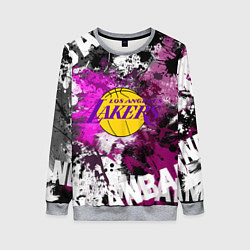 Свитшот женский Лос-Анджелес Лейкерс, Los Angeles Lakers, цвет: 3D-меланж