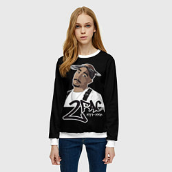 Свитшот женский 2pac, цвет: 3D-белый — фото 2