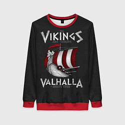 Свитшот женский Vikings Valhalla, цвет: 3D-красный