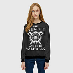 Свитшот женский Vikings, цвет: 3D-черный — фото 2