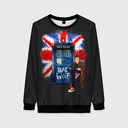 Свитшот женский Doctor Who: Bad Wolf, цвет: 3D-черный