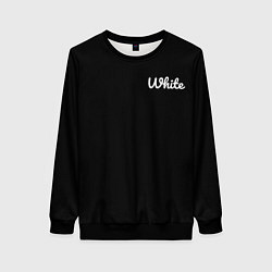Свитшот женский Белыйwhite, цвет: 3D-черный
