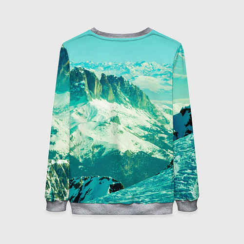 Женский свитшот Горы / 3D-Меланж – фото 2