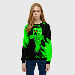 Свитшот женский MINECRAFT, цвет: 3D-черный — фото 2