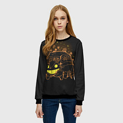 Свитшот женский My Neighbor Totoro, цвет: 3D-черный — фото 2