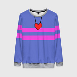 Свитшот женский UNDERTALE FRISK ФРИСК, цвет: 3D-меланж