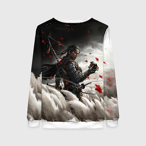Женский свитшот Ghost of Tsushima / 3D-Белый – фото 2