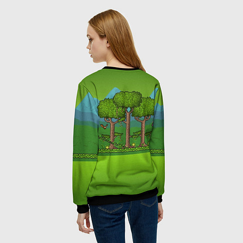 Женский свитшот Terraria / 3D-Черный – фото 4