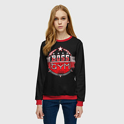 Свитшот женский Boss of GYM акварель, цвет: 3D-красный — фото 2