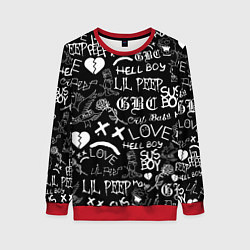 Свитшот женский LIL PEEP LOGOBOMBING, цвет: 3D-красный