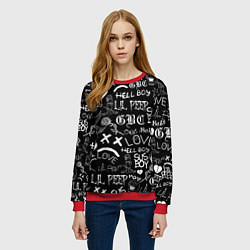 Свитшот женский LIL PEEP LOGOBOMBING, цвет: 3D-красный — фото 2