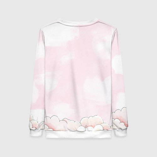 Женский свитшот Пончик сердечко / 3D-Белый – фото 2