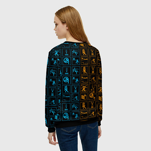 Женский свитшот PORTAL / 3D-Черный – фото 4