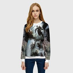 Свитшот женский Assassin??s Creed, цвет: 3D-белый — фото 2