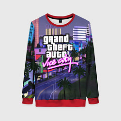 Свитшот женский Grand Theft Auto Vice City, цвет: 3D-красный