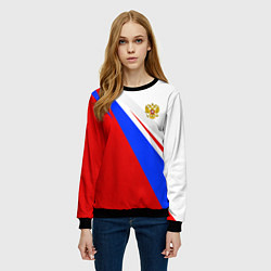 Свитшот женский Россия, цвет: 3D-черный — фото 2