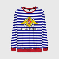 Свитшот женский Тельняшка ВМФ, цвет: 3D-красный