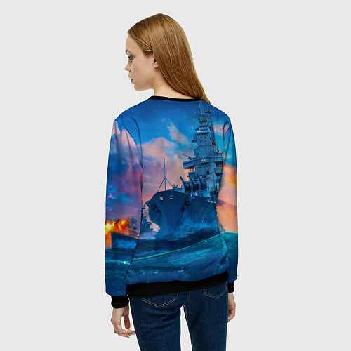 Женский свитшот ВМФ / 3D-Черный – фото 4