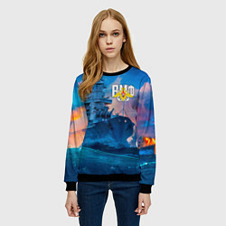 Свитшот женский ВМФ, цвет: 3D-черный — фото 2