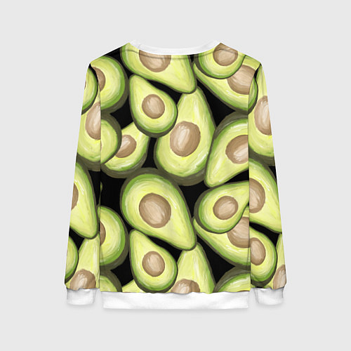 Женский свитшот Avocado background / 3D-Белый – фото 2