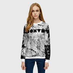 Свитшот женский Безразличие, цвет: 3D-белый — фото 2