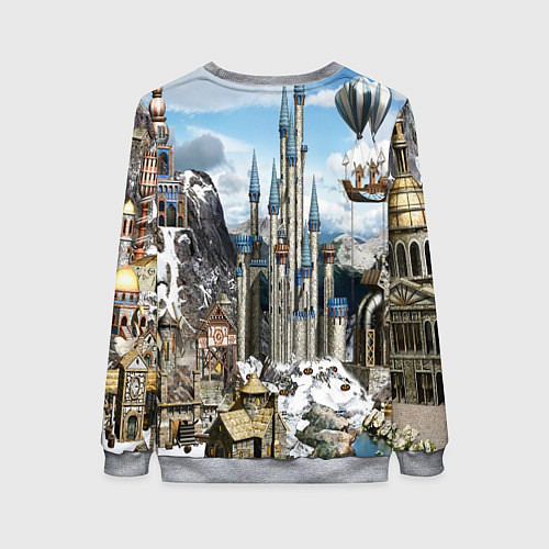 Женский свитшот HEROES / 3D-Меланж – фото 2