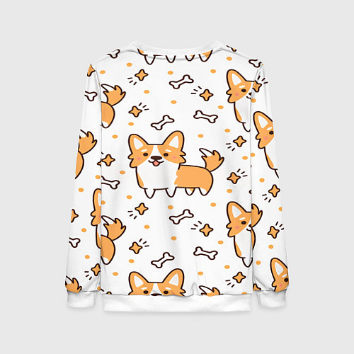 Женский свитшот Корги / 3D-Белый – фото 2