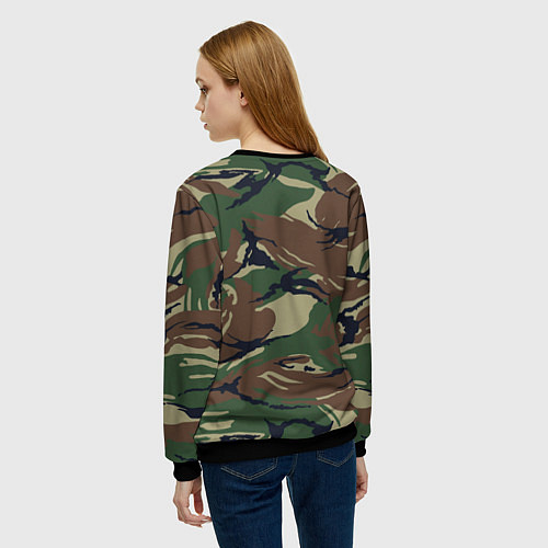 Женский свитшот Войска связи / 3D-Черный – фото 4