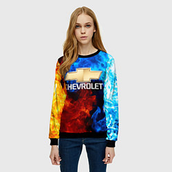 Свитшот женский CHEVROLET, цвет: 3D-черный — фото 2
