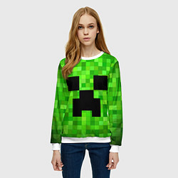 Свитшот женский MINECRAFT, цвет: 3D-белый — фото 2