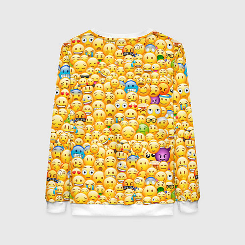 Женский свитшот Смайлики Emoji / 3D-Белый – фото 2