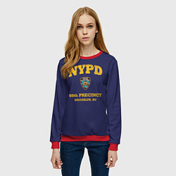 Свитшот женский Бруклин 9-9 департамент NYPD, цвет: 3D-красный — фото 2