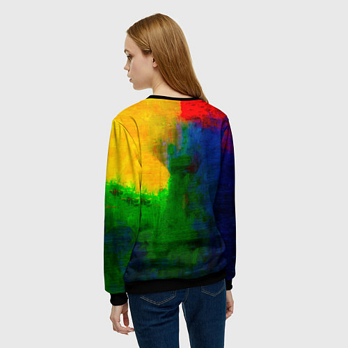 Женский свитшот Корги / 3D-Черный – фото 4