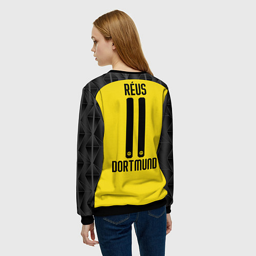 Женский свитшот Reus home UEFA 19-20 / 3D-Черный – фото 4