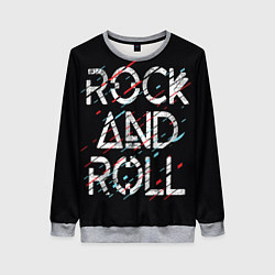 Свитшот женский Rock And Roll, цвет: 3D-меланж