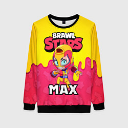 Свитшот женский BRAWL STARS MAX, цвет: 3D-черный