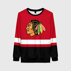 Свитшот женский Chicago Blackhawks, цвет: 3D-черный