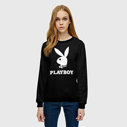 Свитшот женский PLAYBOY, цвет: 3D-черный — фото 2