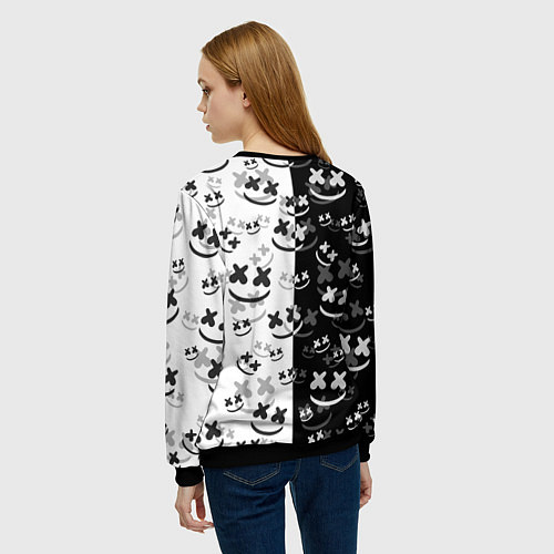 Женский свитшот Fortnite & Marshmello / 3D-Черный – фото 4