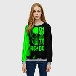 Свитшот женский I'm on the highway to hell ACDC, цвет: 3D-меланж — фото 2