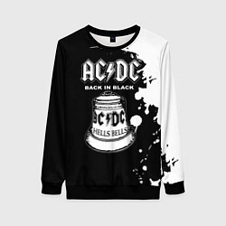 Свитшот женский ACDC Back in Black, цвет: 3D-черный