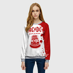 Свитшот женский ACDC Back in Black, цвет: 3D-меланж — фото 2